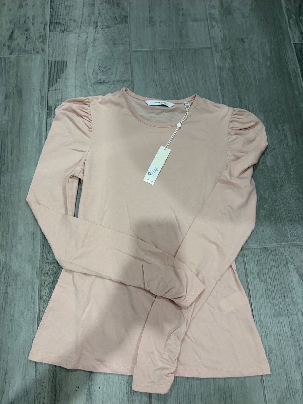 Rebecca Taylor Blush Pink Long Sleeve Tee